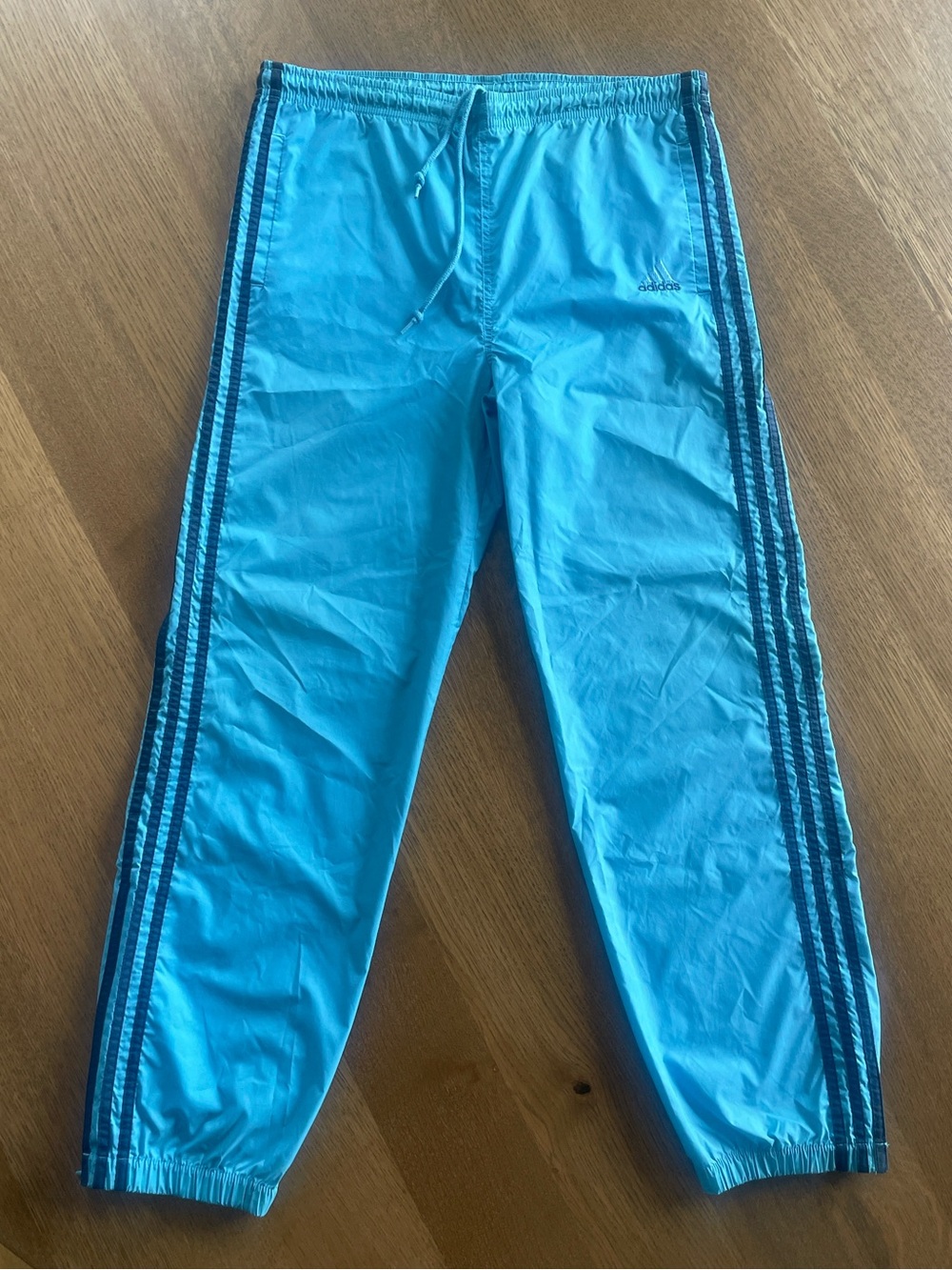 Vintage Unisex Light Blue Adidas Track Pants